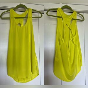 Zyia neon lime vented open back tank RC